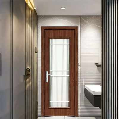 Geluidsdichte WPC-glasdeur met holle composietstructuur die vochtbestendigheid en langdurige prestaties garandeert