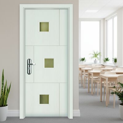 Goede prijs. WPC glazen deur composiet holle deur ontworpen met termietbestendig WPC-frame en uitstekende warmte-isolatie voor binnen online