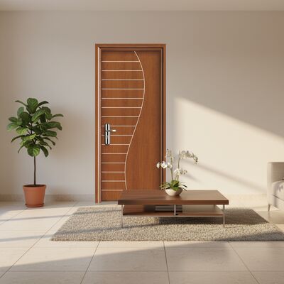Houten WPC Binnendeur ontworpen voor interieur met vochtbestendig composietmateriaal en een modern strak uiterlijk voor diverse ruimtes