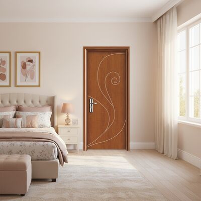 Duurzame holle composiet WPC binnendeur Vochtbestendige warmte-isolatie Geschikt voor slaapkamers Woonkamers en kantoor