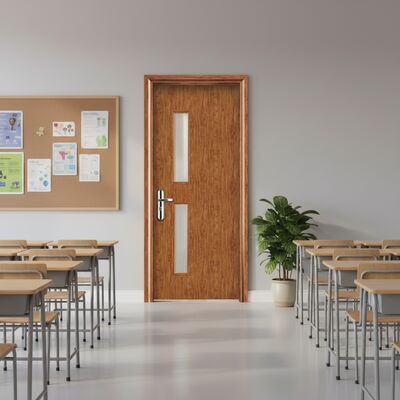 Goede prijs. Termietbestendige, schimmelbestendige WPC-glasdeur met holle composietpaneel, ontworpen voor vochtbestendigheid en warmte-isolatie online