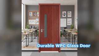Duurzame WPC glazen deur geluiddicht hittebestendig